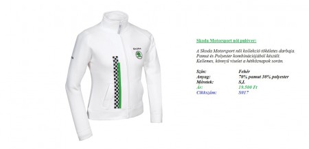 Skoda Motorsport női pulóver